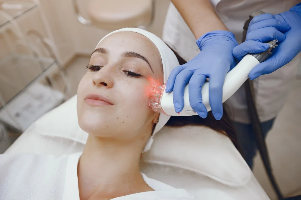 woman cosmetology studio laser hair removal