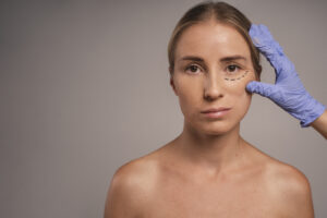 woman preparing cosmetic surgery
