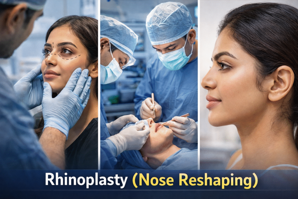 Plastic Surgery in Delhi: A Complete Guide to Safe, Advanced & Affordable Aesthetic Care 1 Rhinoplasty Nose Reshaping