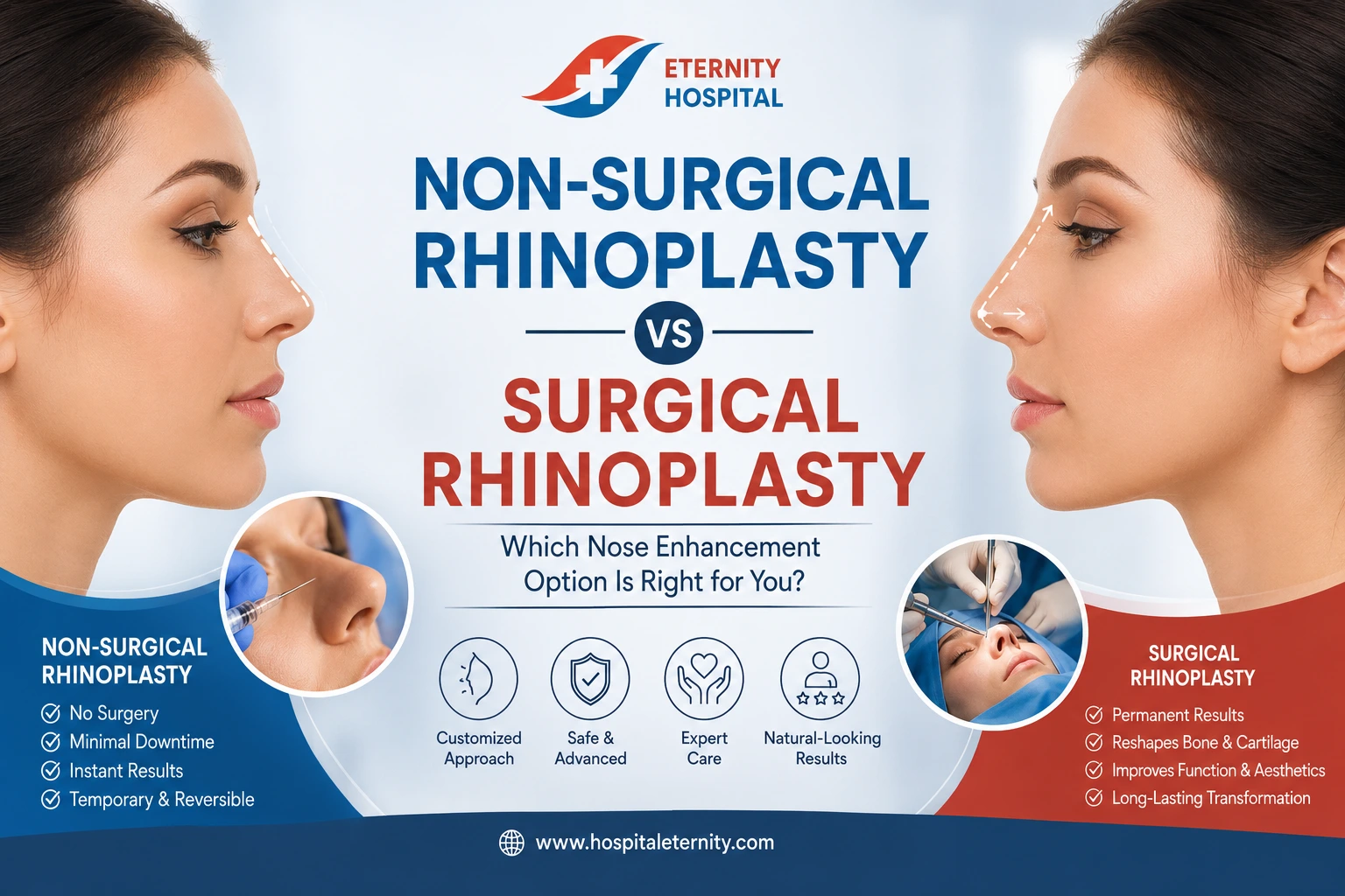 Non-Surgical Rhinoplasty vs Surgical Rhinoplasty: Which Nose Enhancement Option Is Right for You in 2026?