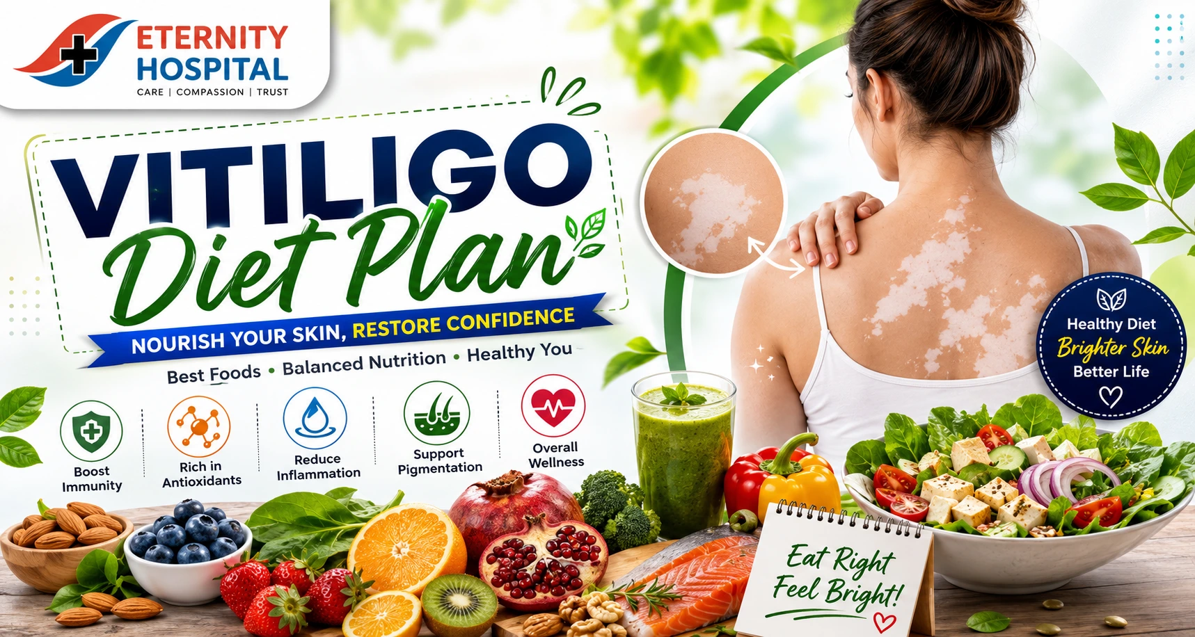 Vitiligo Diet Plan: Best Foods to Eat, Foods to Avoid & Expert Nutrition Guide for Healthy Skin
